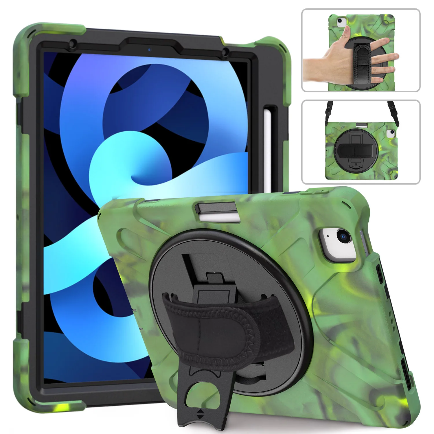

Heavy Duty Rugged Case for ipad 9.7 2017 2018 Mini 4 5 10.2 7th 8th Kids Safe Protective Cover for Ipad Air 4 10.9