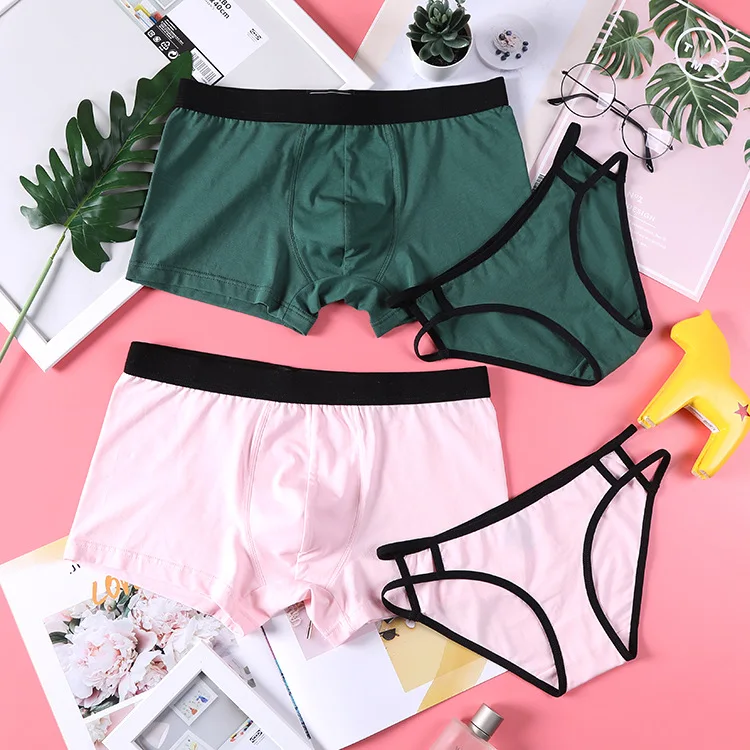 Горячая Пара нижнее белье хлопковые трусики сексуальные женские шорты трусы