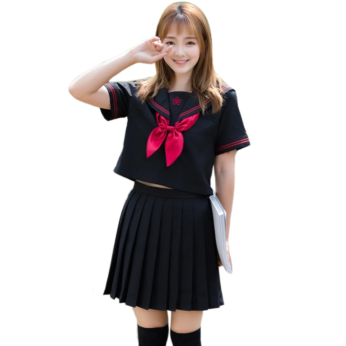 В японском стиле для девочек в школу матросские униформы милый костюмчик с