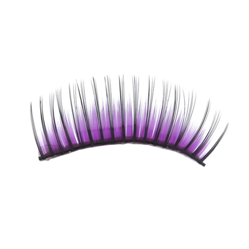 Новые дымчатые фиолетовые накладные ресницы для макияжа красочные толстые