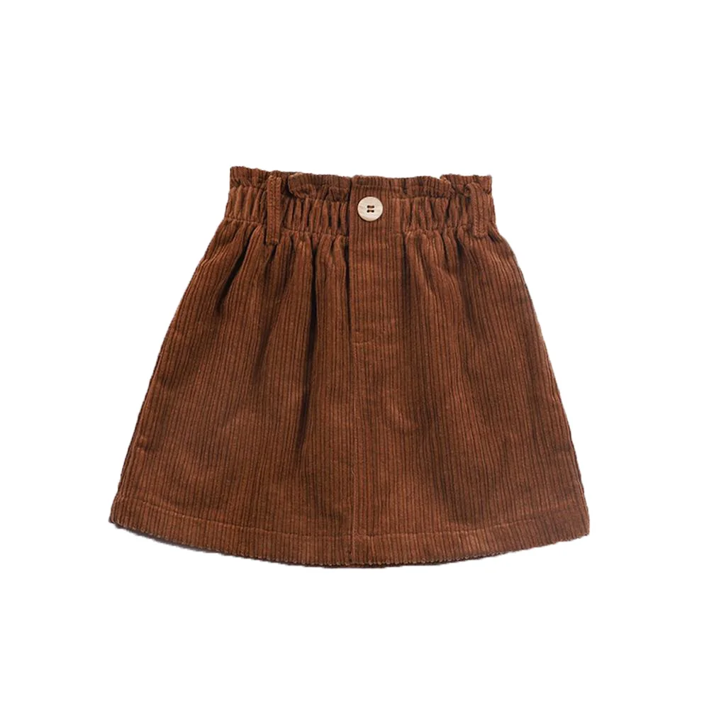

Skirts Fall Spring Girls Corduroy Skirts Kids Summer High Waist Pleated Casual Mini Skirt Fashion Casual 2021