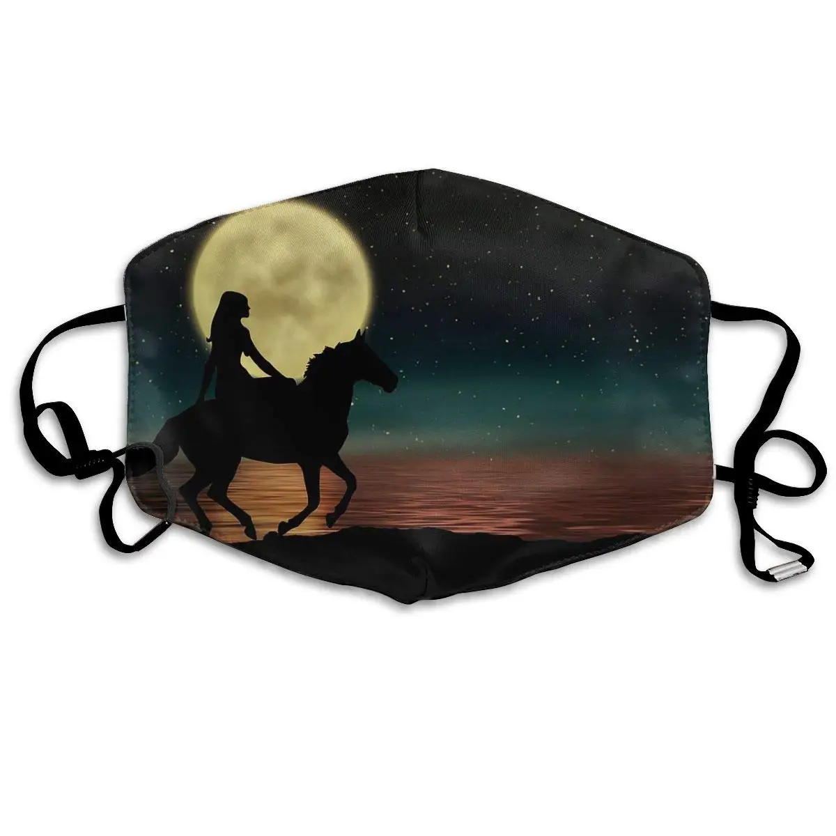 

Mouth Mask Star Moon Horse Print Masks - Breathable Adjustable Windproof Mouth-Muffle, Camping Running for Women and Men