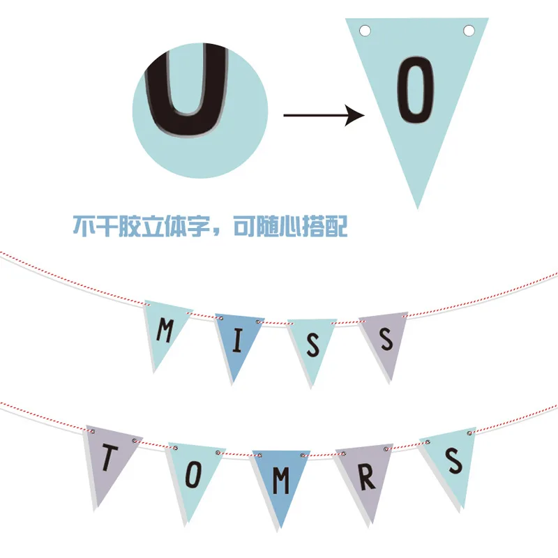 Подвесной флаг сделай сам в новом стиле с надписью баннер на рождественскую