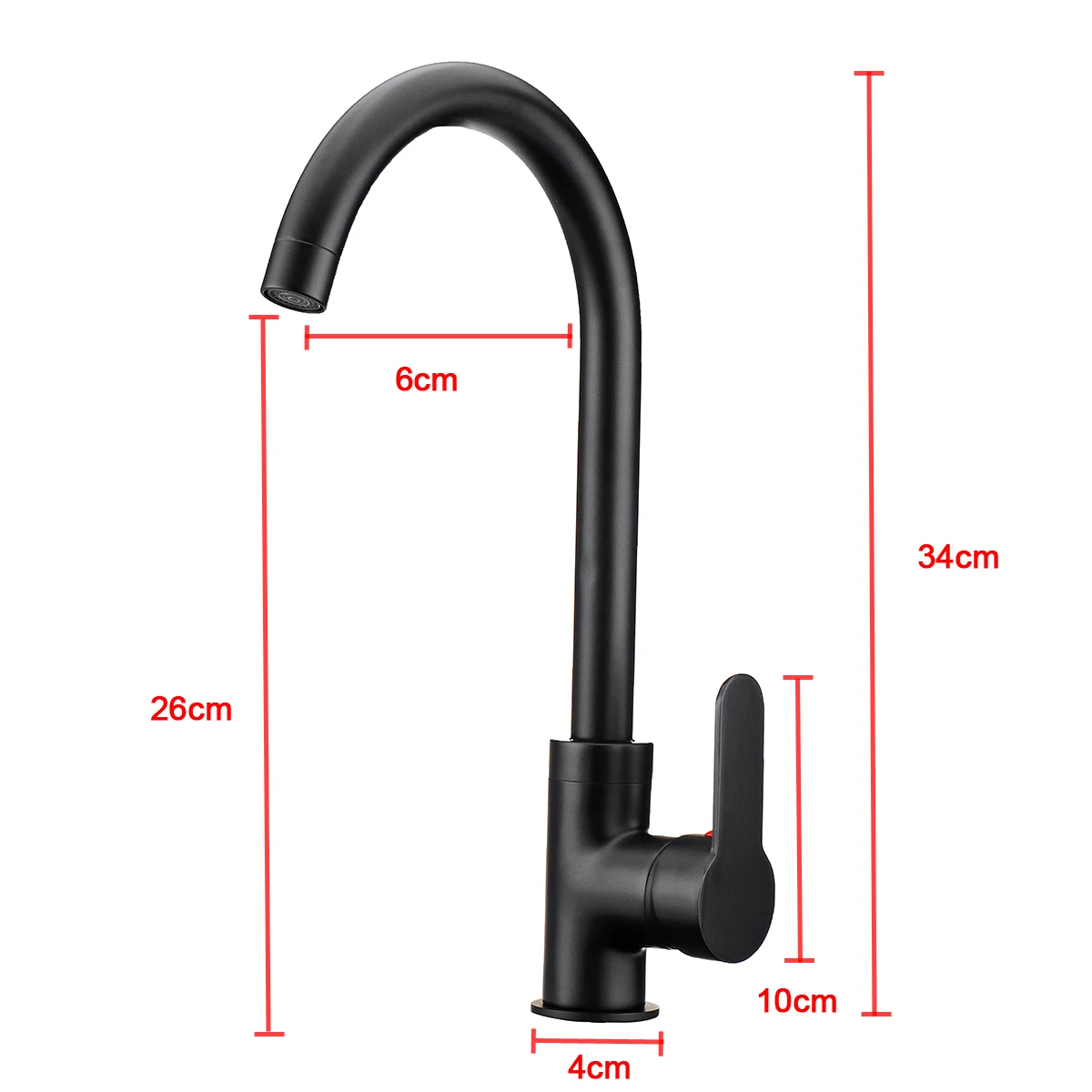 

Black Copper Bathroom Basin Faucet Single Handle 360 Rotatable Kitchen Sink Hot And Cold Faucet Spout Mixer Tap Deck Mounted