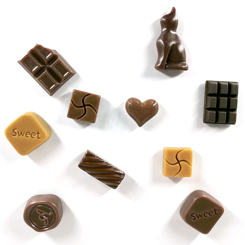 10pcs Chocolates 10 шт полимерные сувенирные магниты для холодильника холодильники магнитные наклейки рождественские домашние украшения для Хэллоуина кухонные украшения Аксессуары - Цвет: 10pcs Chocolates