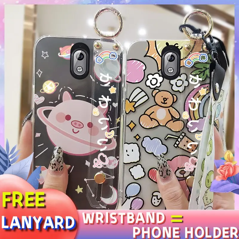 Оригинальный чехол для телефона Nokia 3 1 с аниме силиконовый черный ударопрочный