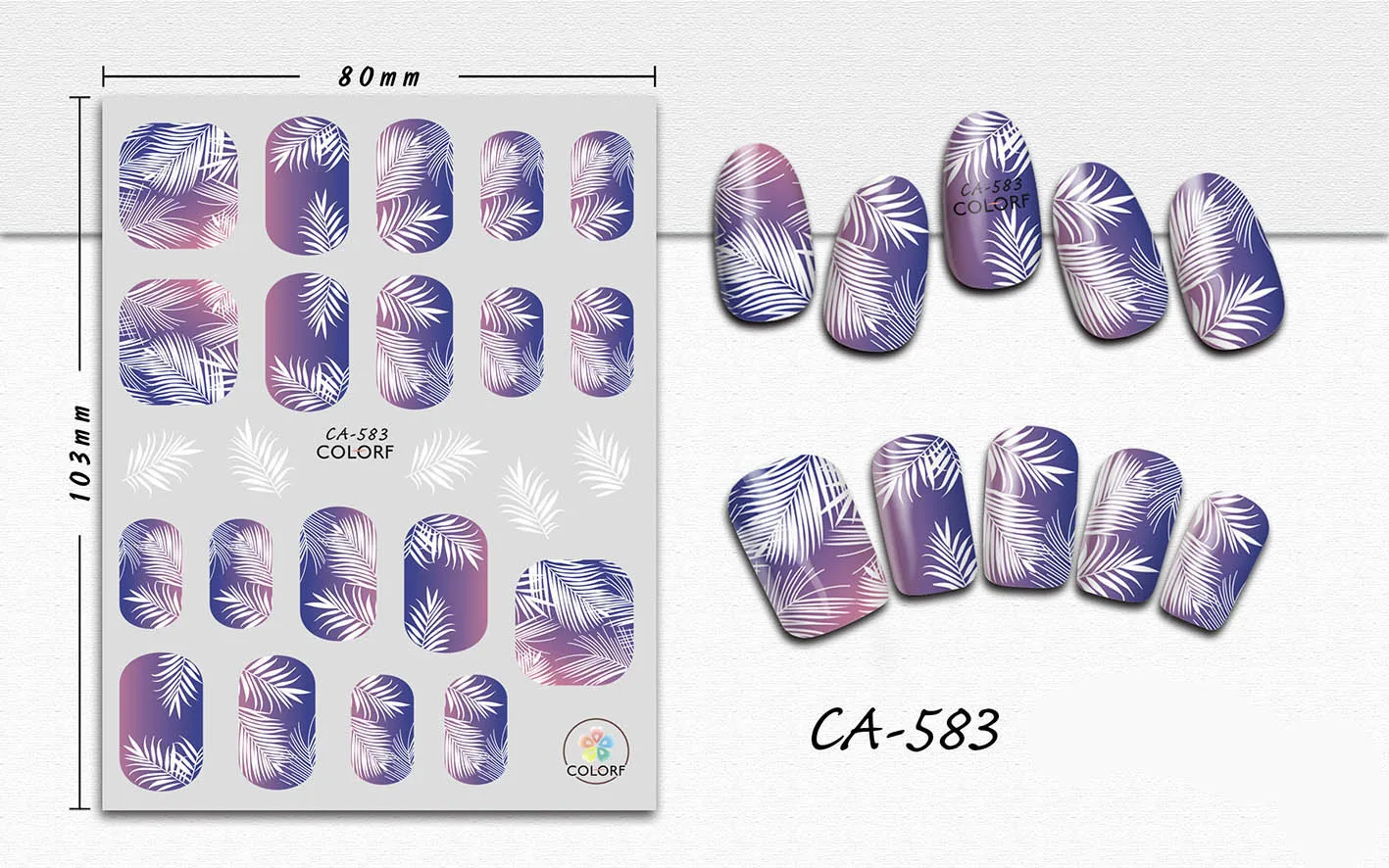 

3D Nail Sticker Tropical Leaf Grass Design Stickers for Nails Manicure Sticker Decals Decoration Nail Art Sticker Accessories