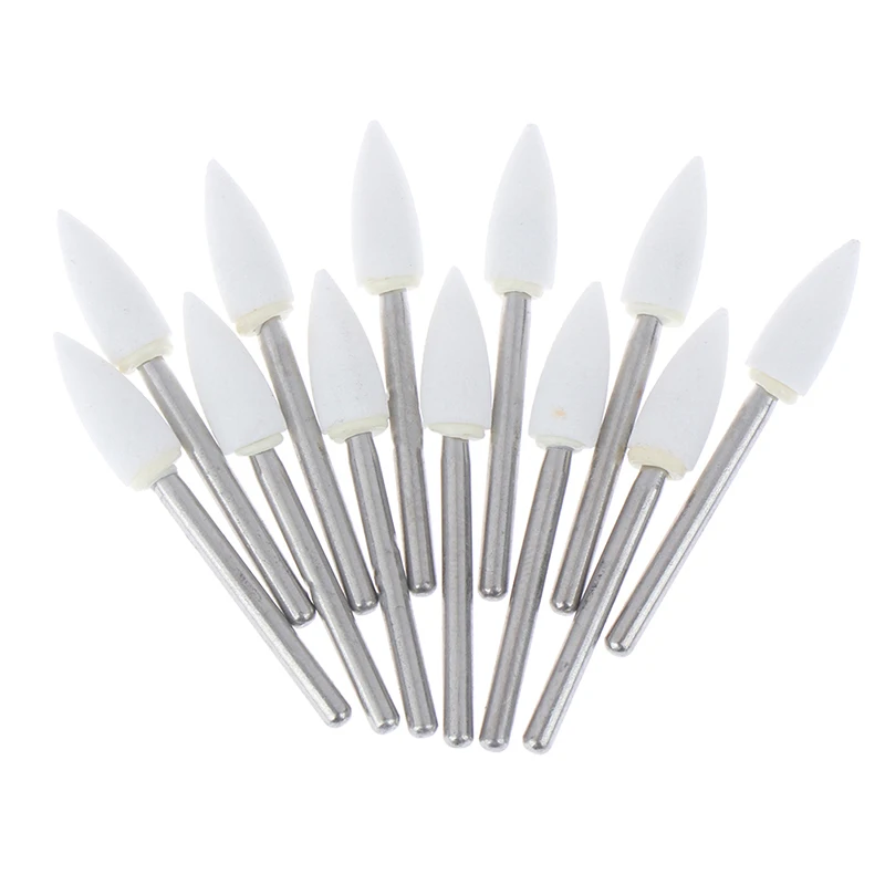 

12pcs / Set Flame Cone Shape Stone Dental White Polishing Stones