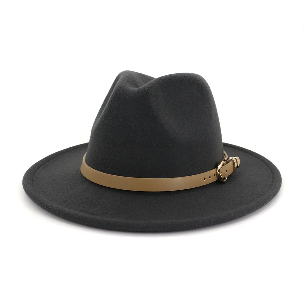 Шляпа из искусственной шерсти для мужчин и женщин топ в стиле джаз круглые кепки