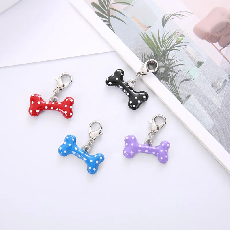 New Fashion Jewelry Red Pink Bone Collar Pendant Necklace Cute Decorated Pet Dog Tag Accessory | Дом и сад
