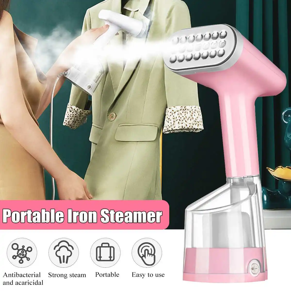 

Warmtoo Handheld Steamer Powerful Garment Fabric Steamer Fast-Heat Garment Steamer for Clothes Home Travelling Ironing Machine