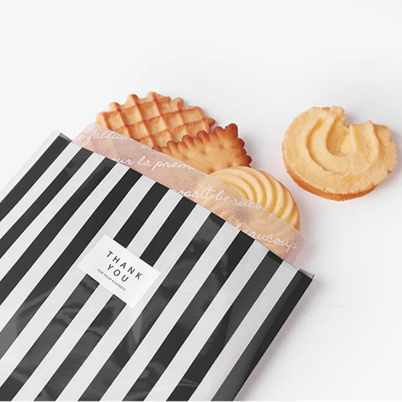 50 шт. подарочная упаковка пластиковый пакет печенья для упаковки хлеба выпечки