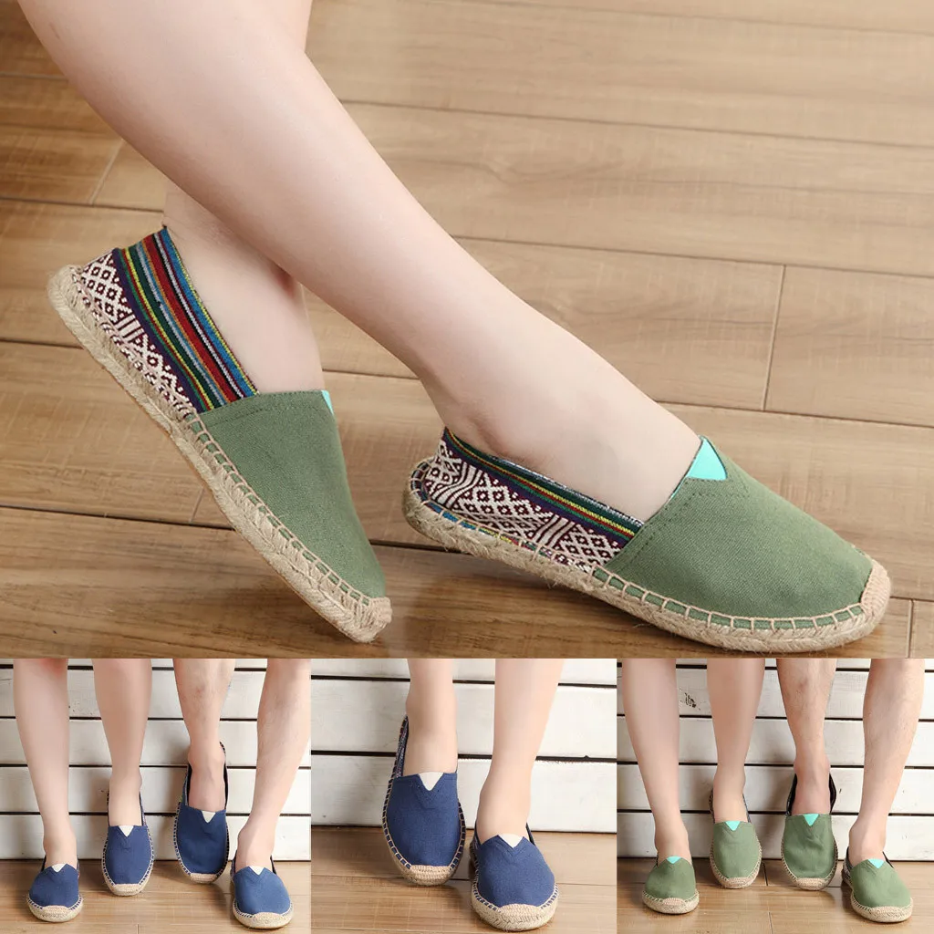 

Women Flat Shoes Casual Canvas Slip-On Round Toe Female Flats Shoes Print Falt Platform For Women Shoes Dropshipping7311