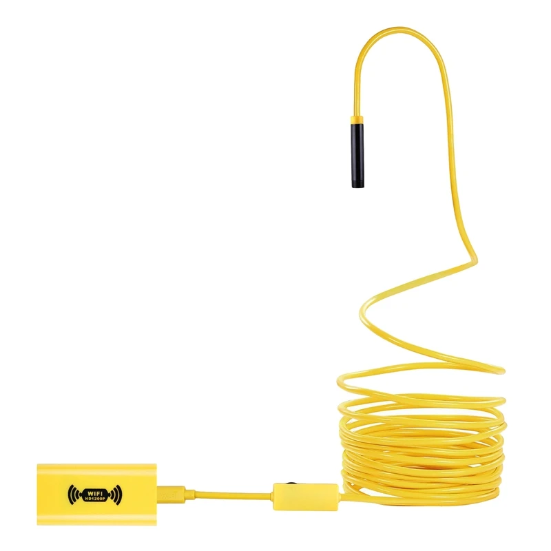 Новый Wifi эндоскоп 8 мм промышленный автомобильный 1200P HD Жесткий Мобильный телефон