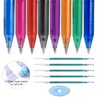 Стираемая гелевая ручка, 8 цветных сменных чернил, стираемые чернила, милые шариковые ручки, школьные принадлежности, инструменты для рисования, канцелярские принадлежности