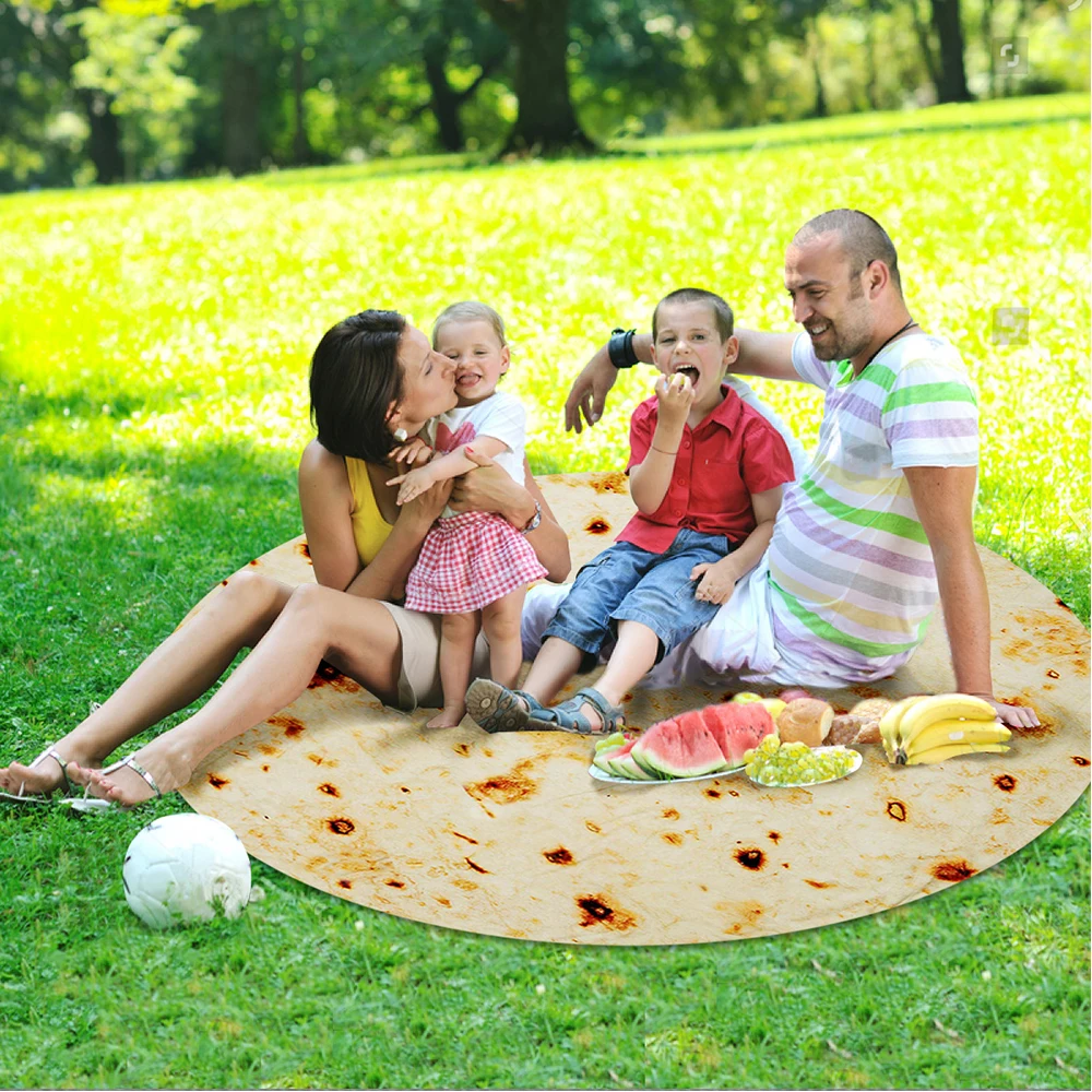 Burrito Одеяло Теплый диван Tortilla пледы одеяло круглой формы самолет путешествия пледы коралловый флис для дивана