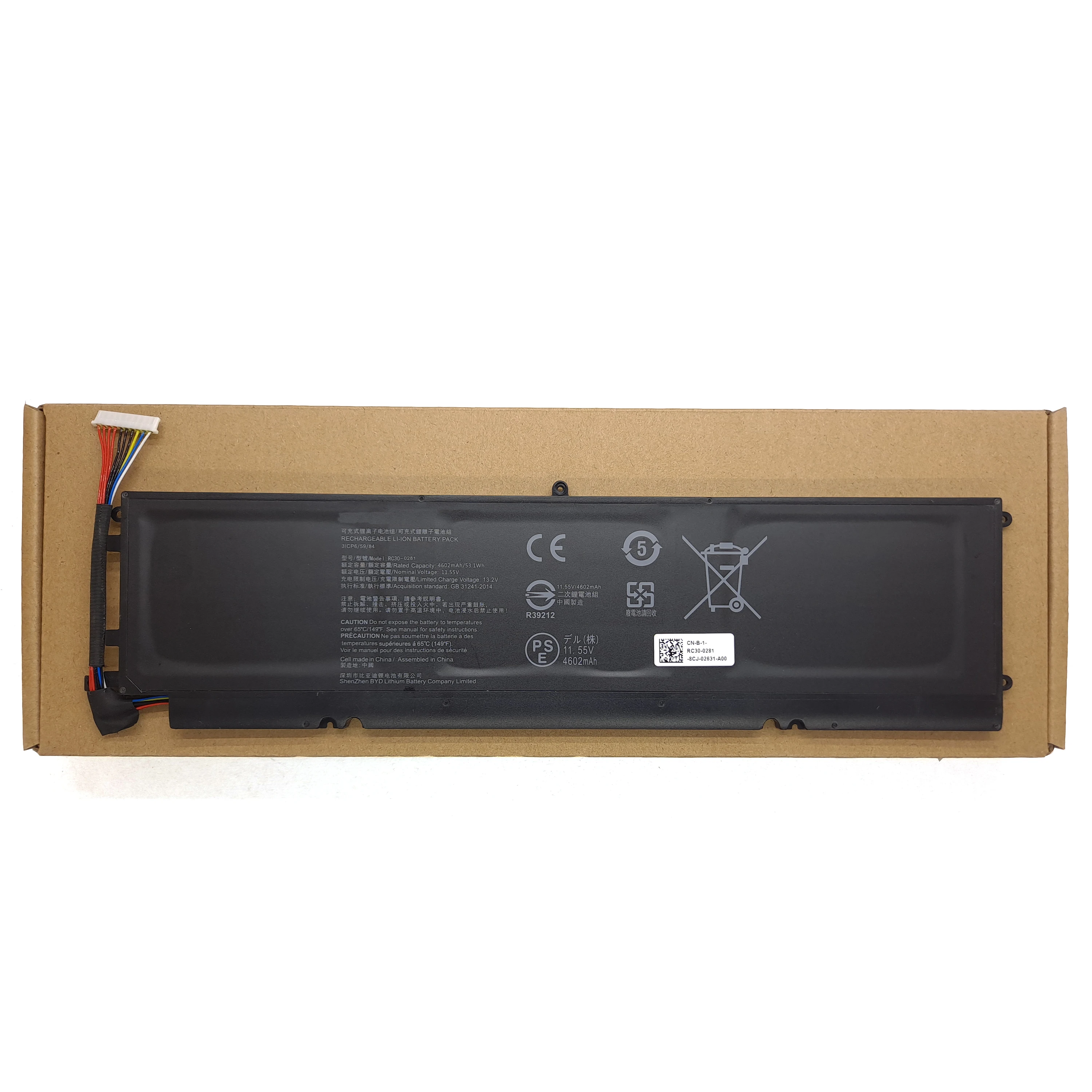Оригинальный аккумулятор 53.1WH RC30-0281 для Razer Blade stealth 13 2018 2019 GTX 1650 Max-Q RZ09-0281 RZ09-02810E71