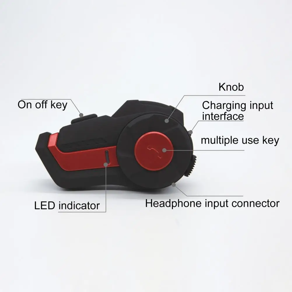 

Hysnox-HY-01 Helmet Bluetooth Waterproof Headset Waterproof ABS Intercom Bluetooth Headphone Speaker for Motorcycle