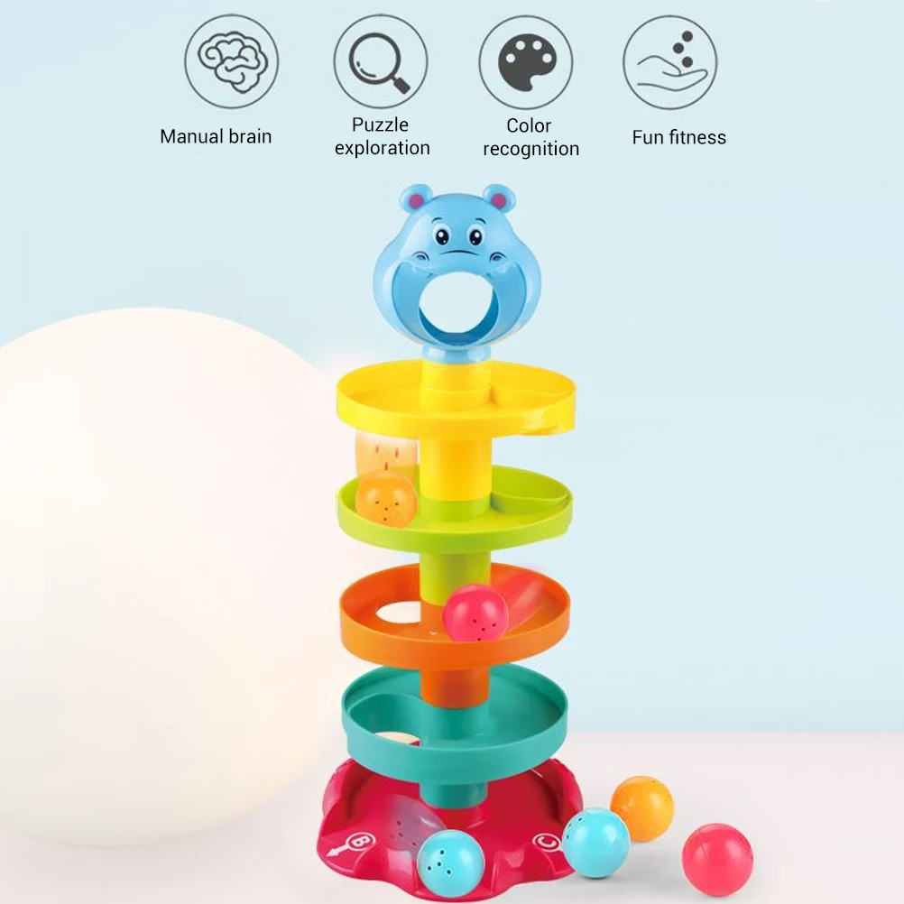 5-Layer Ball Drop And Roll Swivel Tower Track Early Educational Toy Baby Gift Interesting Toys For Children Kids #40 | Игрушки и хобби