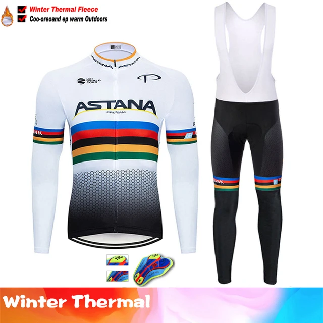 

2022 Cycling Jersey Set Pro Team Long Sleeve Clothes Men Winter Cycling Clothing Thermal Fleece Ropa Ciclismo Hombre Warm