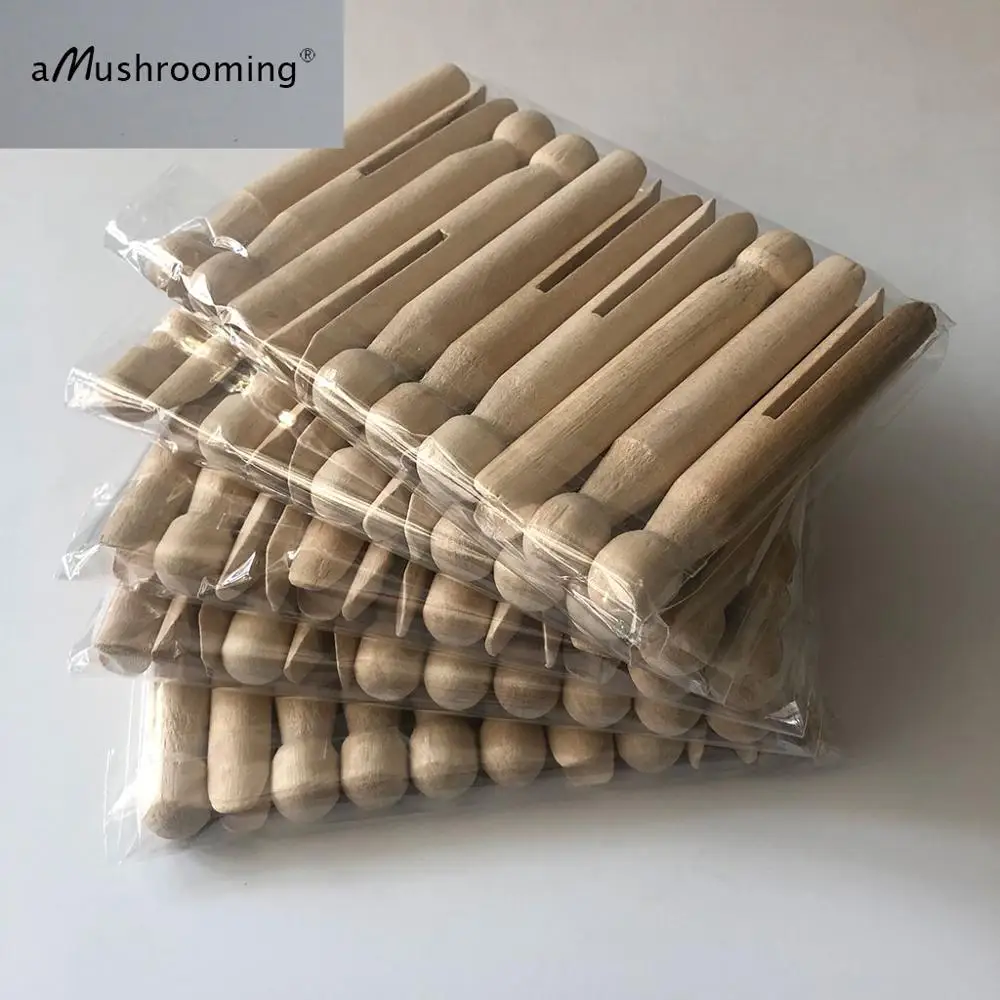 Деревянные прищепки для кукол круглые натуральные 4 25 дюйма 10 шт./кг | Дом и сад