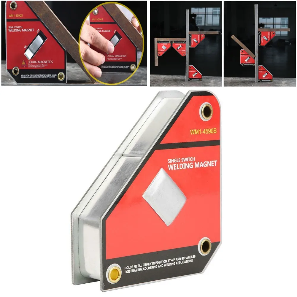 

Держатель Неодимового сварочного магнита Переключатель ВКЛ/ВЫКЛ магнитный зажим квадратный 45 90 градусов маленький размер сильный одиночн...