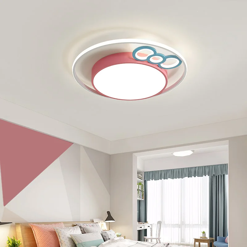 1 pcs Led bow-knot wedding lighting Kid Pink Blue Bow ceiling light Children Lamp Eye Protection daily | Лампы и освещение