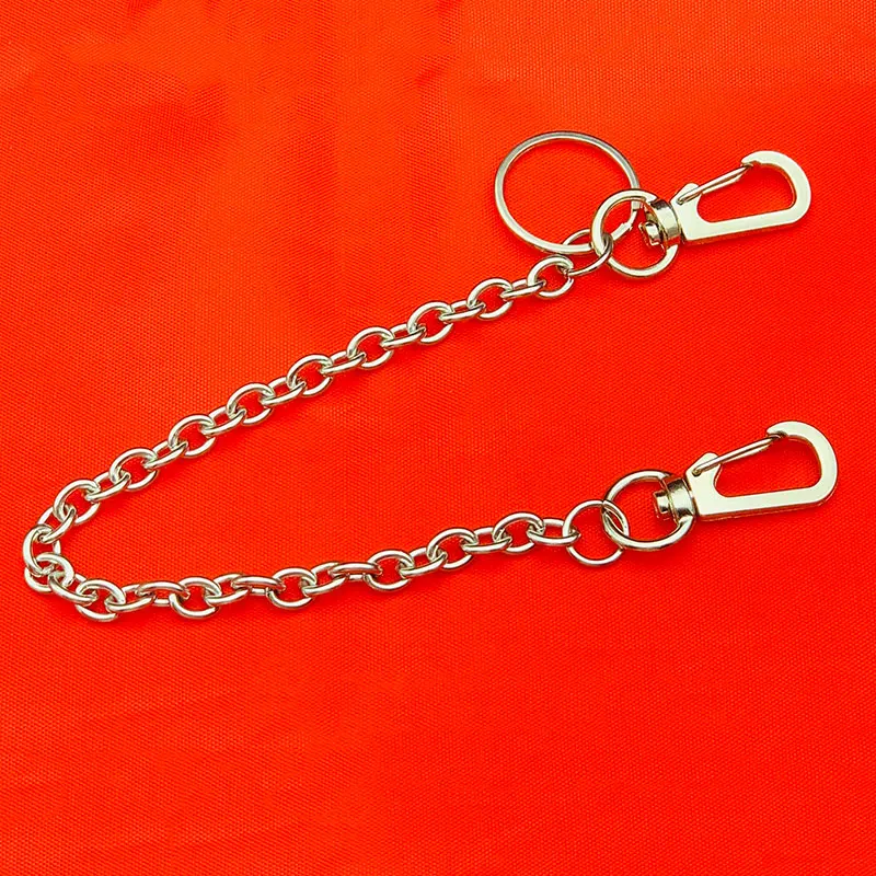 Цепочка-кольцо Мужская из нержавеющей стали длинная металлическая цепь-кошелек