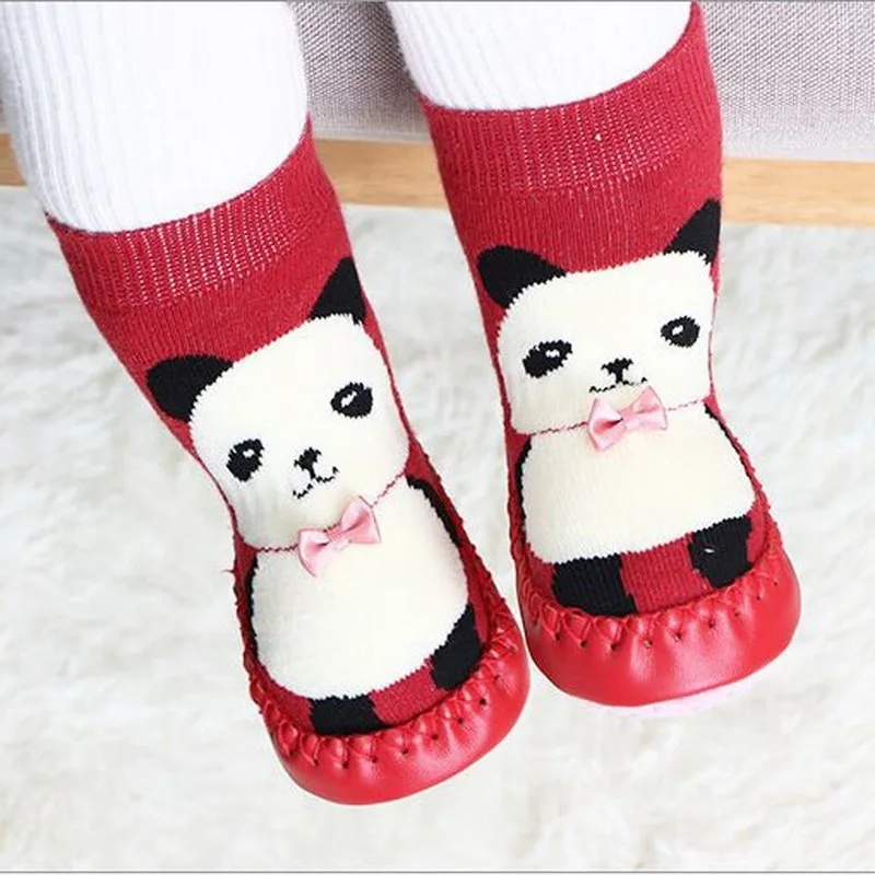 

Toddler Indoor Sock Shoes Newborn Baby Socks Winter Thick Terry Cotton Baby Girl Sock with Rubber Soles Infant Animal Funny Sock