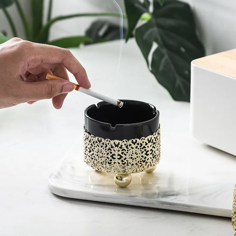 Пепельницы золотые железные художественные керамические креативные личные