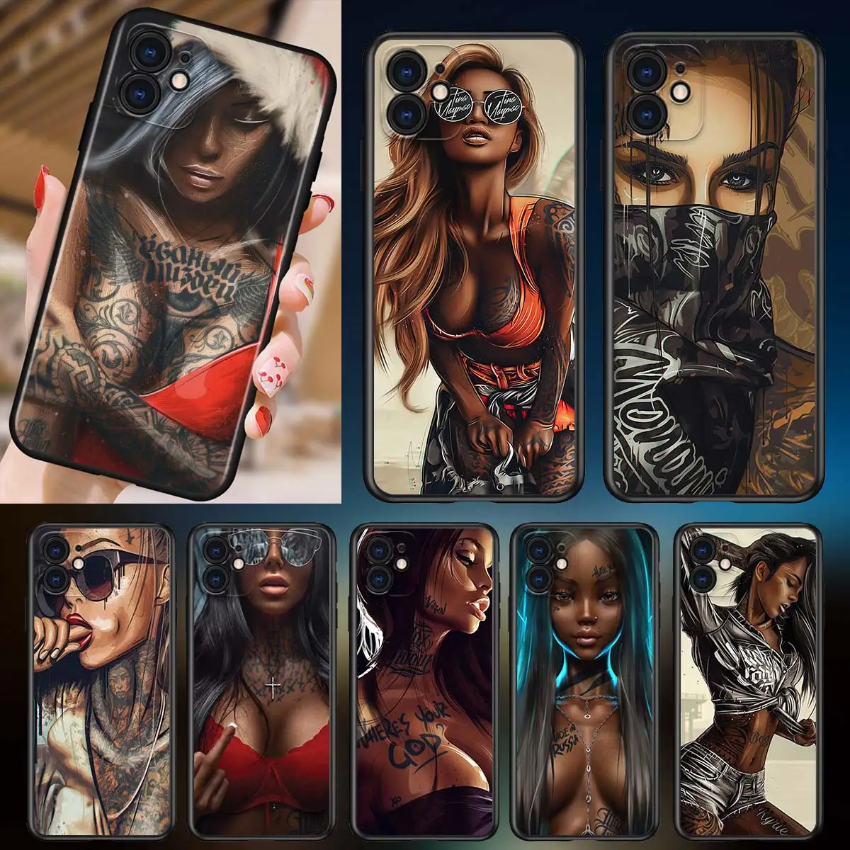 Силиконовый сексуальный глянцевый черный чехол из ТПУ для Apple iPhone 13 12 11 Mini XS XR X Pro