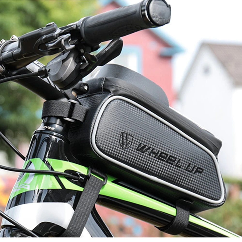 

Bike bag frame front top tube bike bag 6.0 inch mobile phone case waterproof touch screen mountain bike bicycle top tube bag