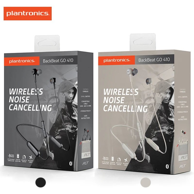 

Bluetooth-наушники PLANTRONICS BACKBEAT GO 410 с активным шумоподавлением, двухрежимные наушники ANC с шейным ободом для Huawei