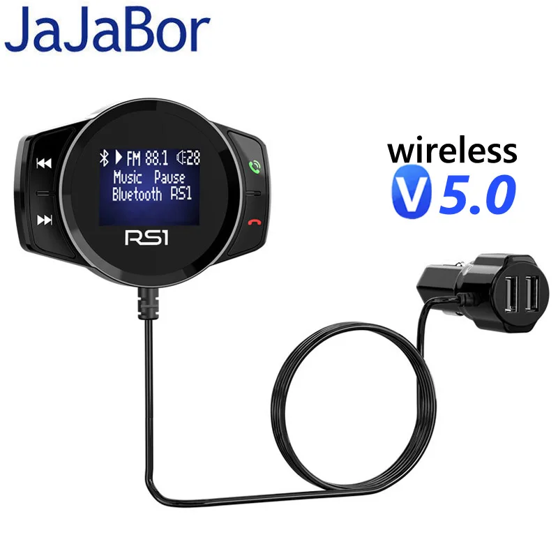 JaJaBor FM передатчик беспроводной стерео A2DP MP3 музыкальный плеер Bluetooth 5 0