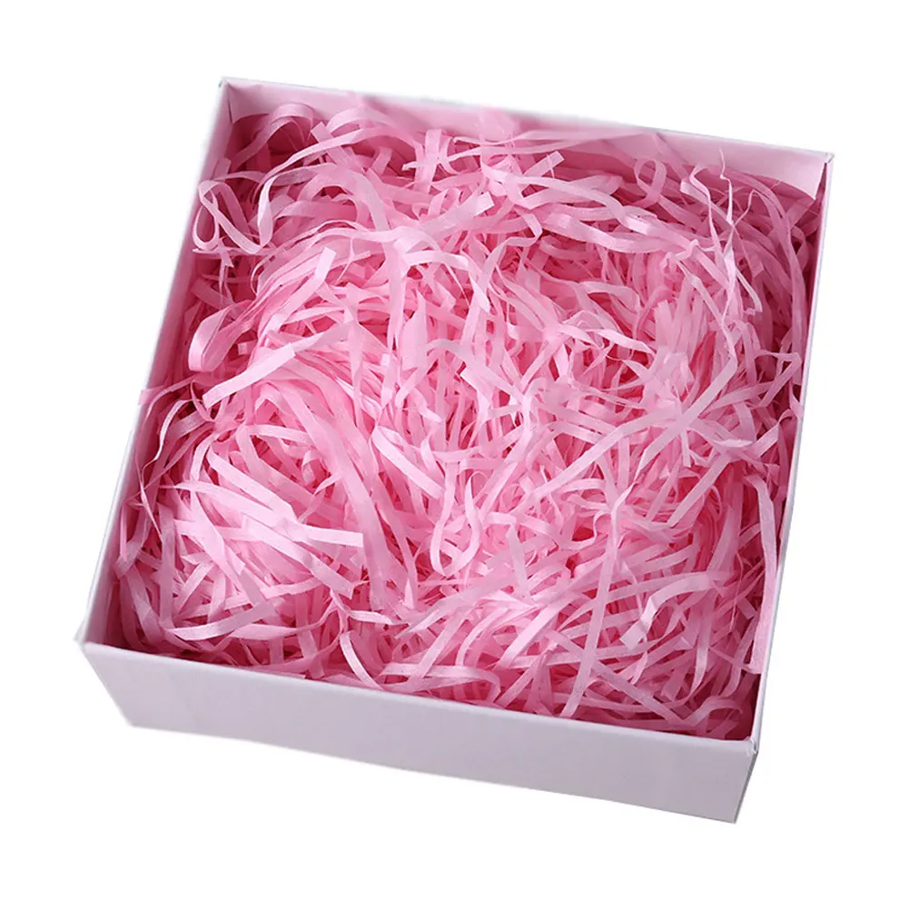

Hot 100g Colorful Shredded Crinkle Paper DIY Gift Candy Boxes Filling Material Raffia Tissue Party Gift Packaging Filler Decor