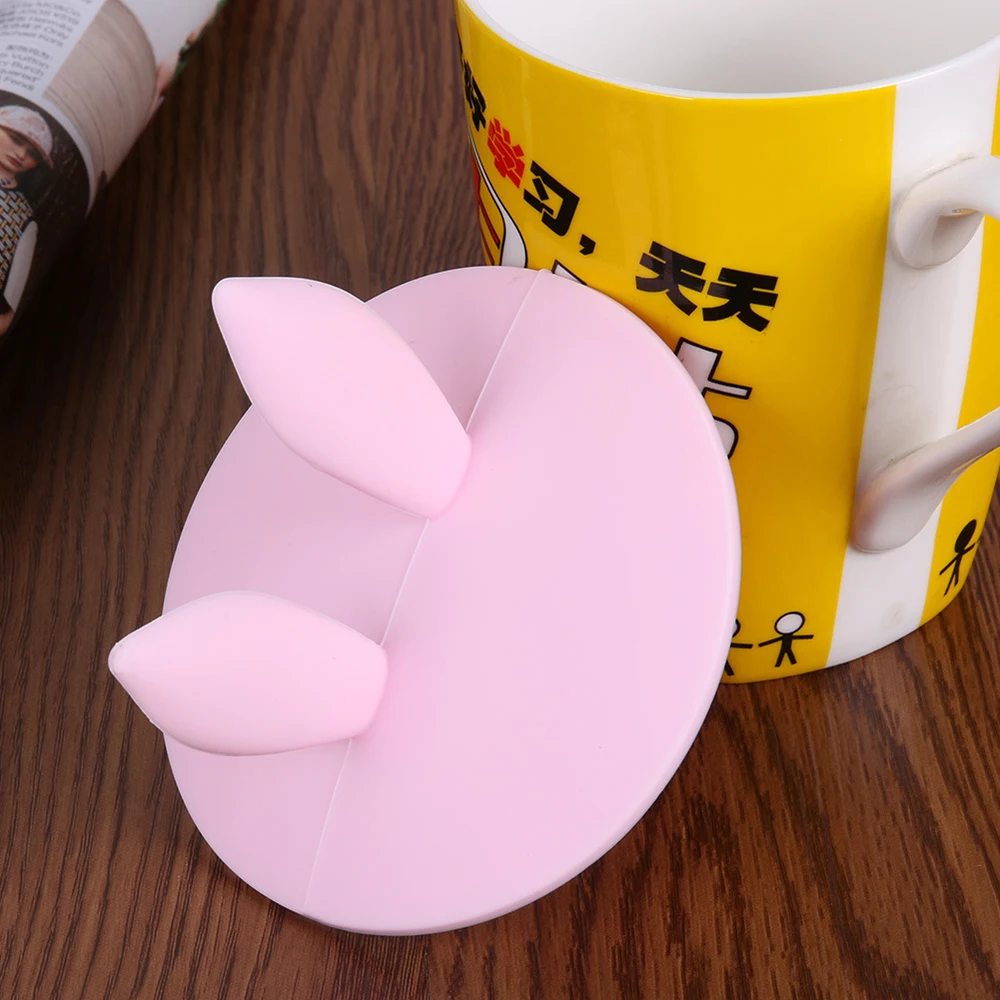 Cute Rabbit Ear Cups Lids Silicone Mold Dustproof Reuseable Cup Cover Clay Mould DIY Coffee Making Gifts |