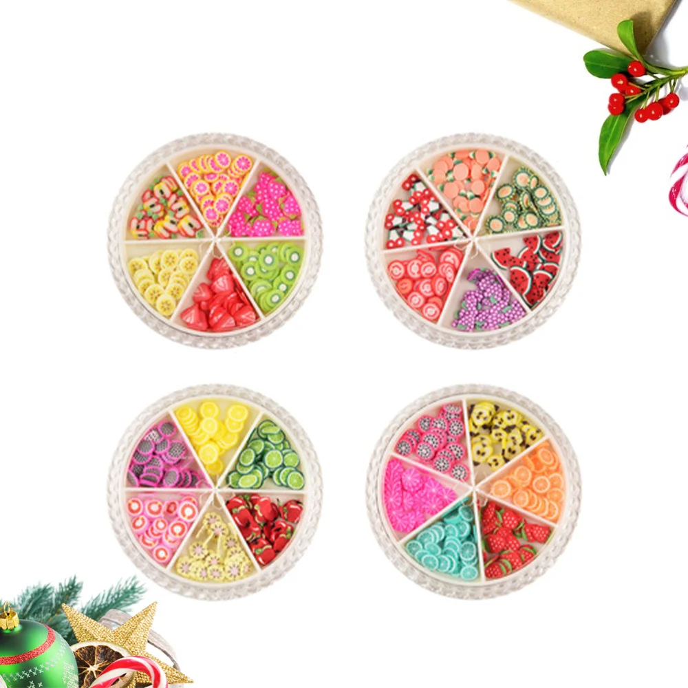 

4 Box DIY Manicure Decals Fruit Pattern Mixed Nail Stickers Creative Nail Art Decorations for Girls (24 Style)