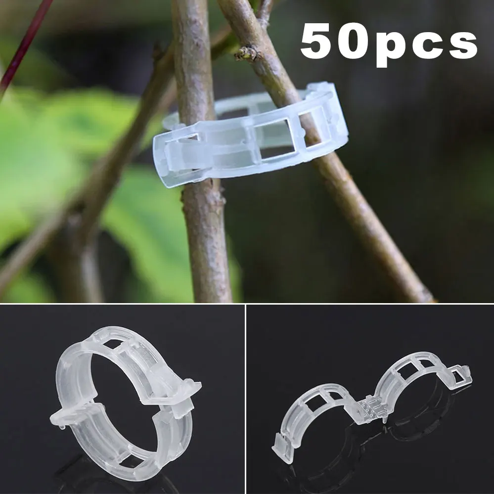 50 шт. прочные 30 мм пластиковые зажимы для поддержки растений типы Висячие лозы