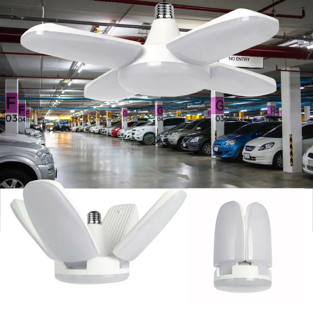 

45W/ 60W/ 80W LED Garage Light E27/ E26 Colorful Workshop Ceiling Lights Fixture Deformable Lamp Lampen Industrieel AC 85-265V