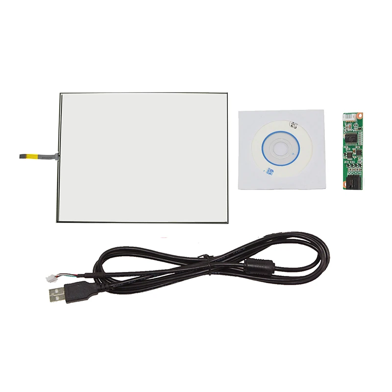 Free Shipping 19inch 4Wire 396x323mm Resistive Touch Panel With USB Controll Card Kit For 19'' 4:3 Screen | Электроника
