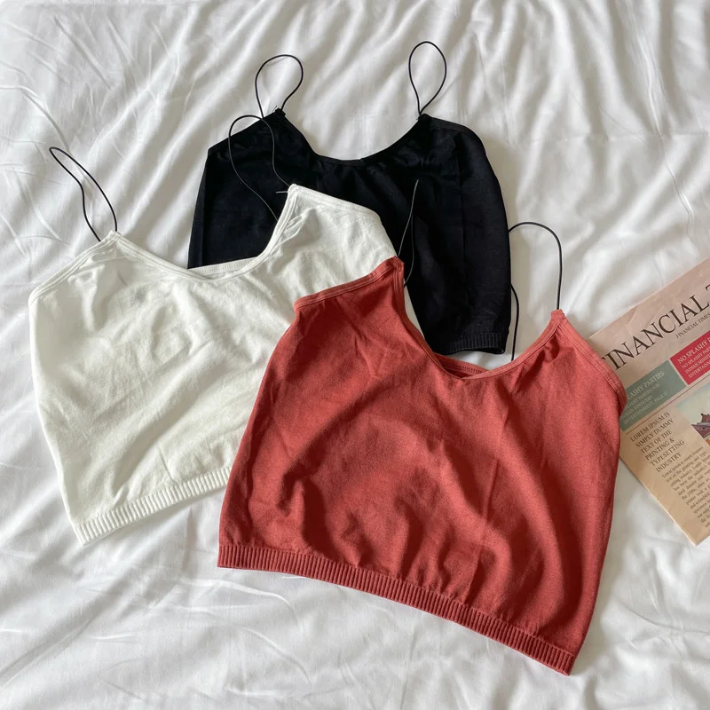 

SP&CITY Summer Comfortable Seamless Suspender Vest Female Thin Breathable Cotton Women Camisole Sexy Tank Intimate Underwear