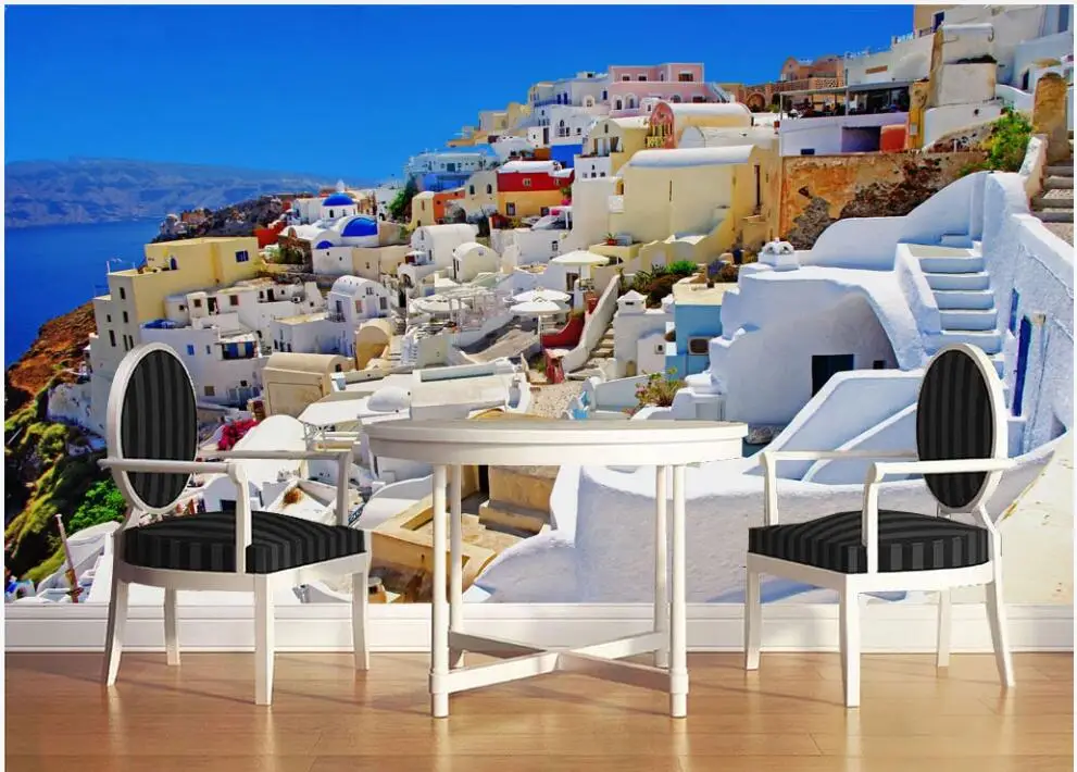 

Настенные 3D-обои на заказ, Настенные обои для стен с изображением побережья и гор, Декор для дома и телевизора, для гостиной