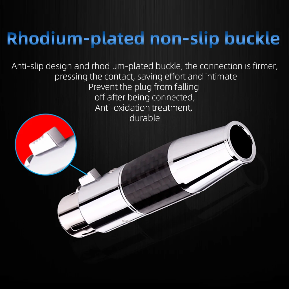 Бесплатная доставка Углеродное Волокно соединительный Штепсель XLR гнездо штекер