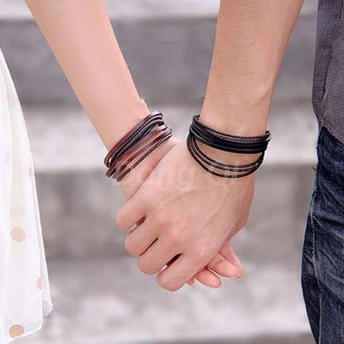 Лидер продаж браслет унисекс из натуральной кожи для мужчин и женщин аксессуары