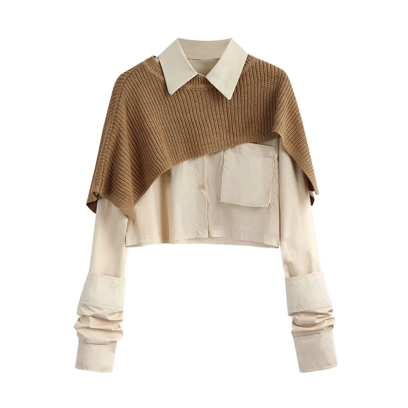 Женский трикотажный Костюм-двойка корейский комплект из двух предметов короткая