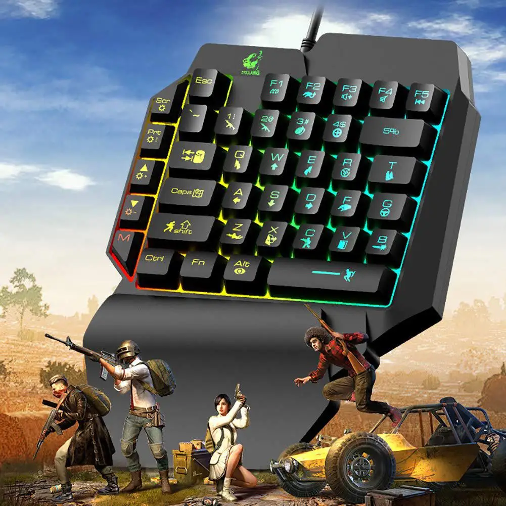G30 1 6 м Проводная игровая клавиатура с светодиодный Подсветка 35 ключей помощью