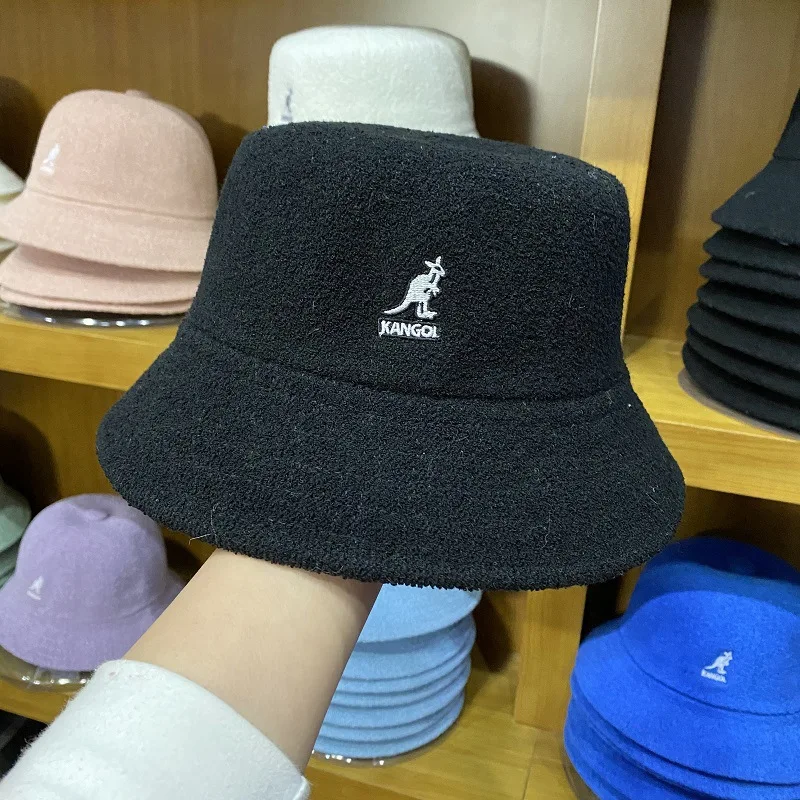 

Hot Men Women Kangools Bucket Hat Towel Terry Cloth Hat Dome Embroidery Fisherman Hat Circle Yarn Basin Hat Cap Snapback Colors