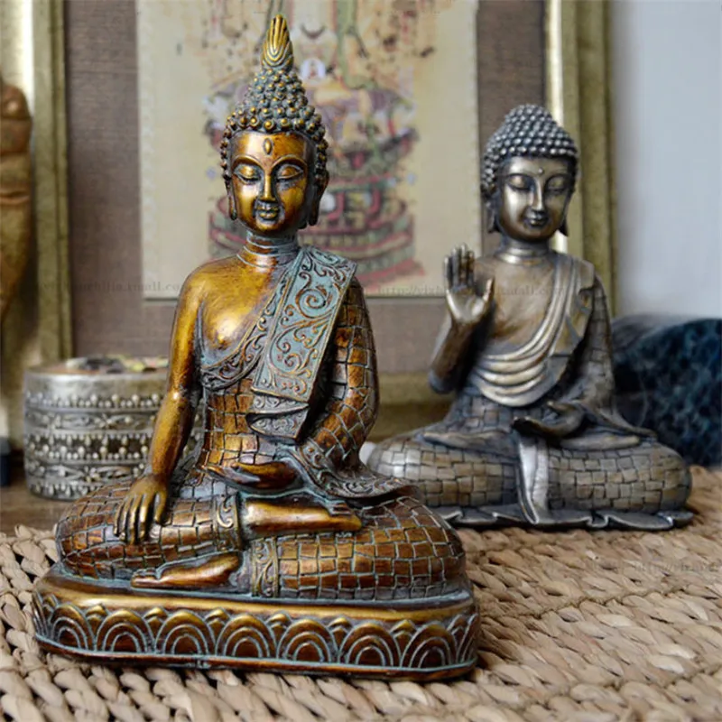 Креативные статуи Будды из смолы Настольная скульптура украшение для дома