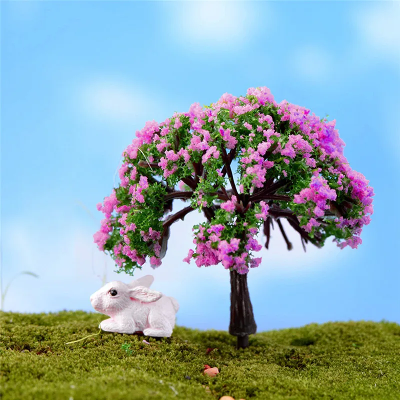 Мини дерево миниатюрный домик феи кукольный для сада сделай сам микро бонсай