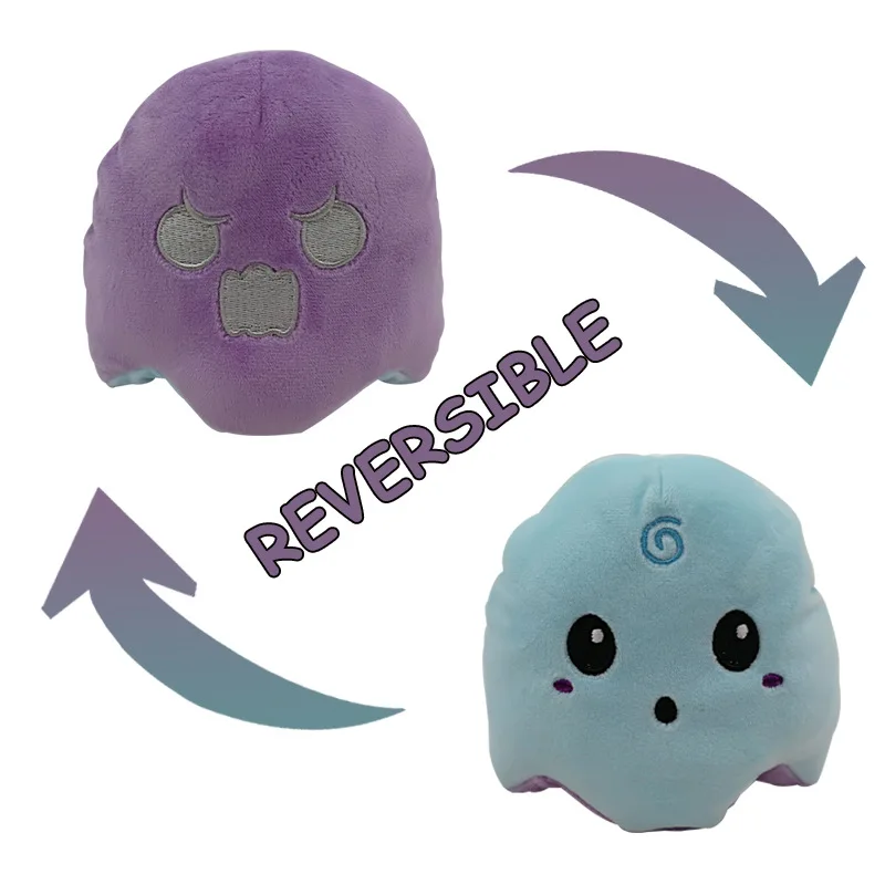 

Reversible Ghost Mini Plush Toy Halloween Plush Toys Flip Ghost Doll Luminous for Halloween Toy ALS88